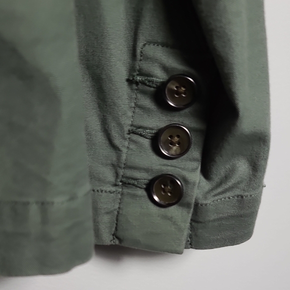 CABI Olive Three Pocket Green Blazer One Button Jacket Size Small - Picture 7 of 16